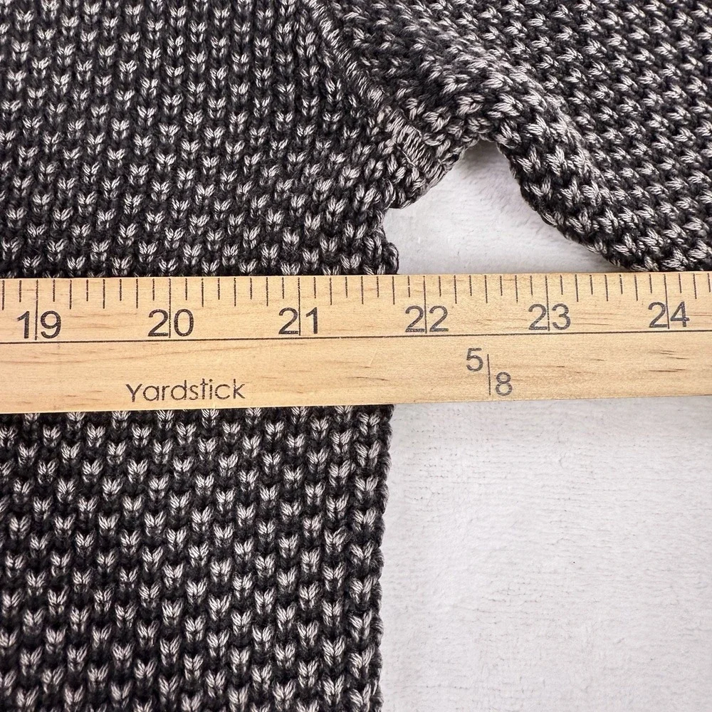 Carbon 2 Cobalt Cable Sweater 1/4 Zip Mens Large Gray Waffle Geometric Textured‎